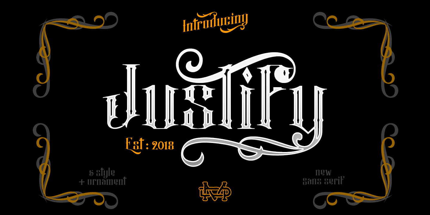Justify Ornament Font preview